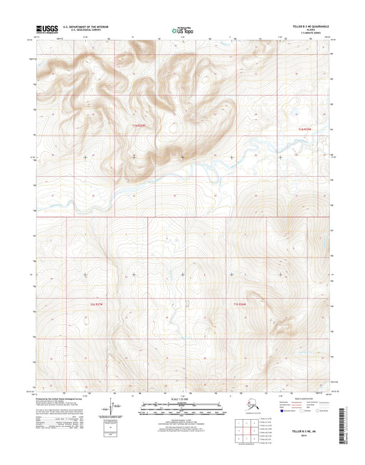 Teller B-3 NE Alaska US Topo Map Image