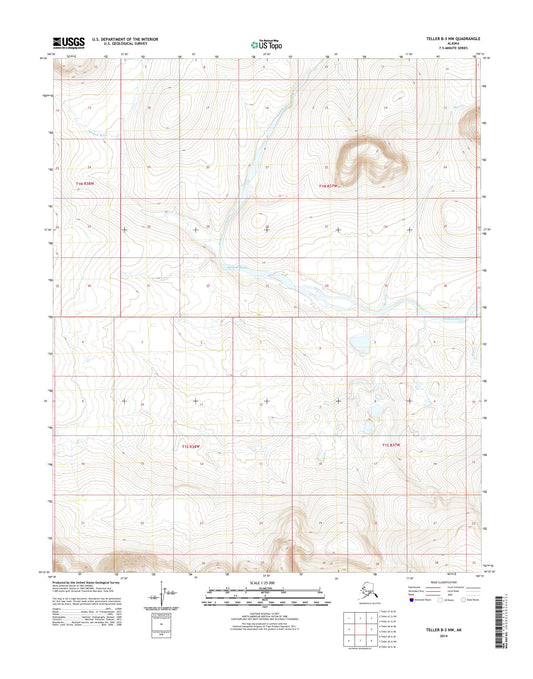 Teller B-3 NW Alaska US Topo Map Image