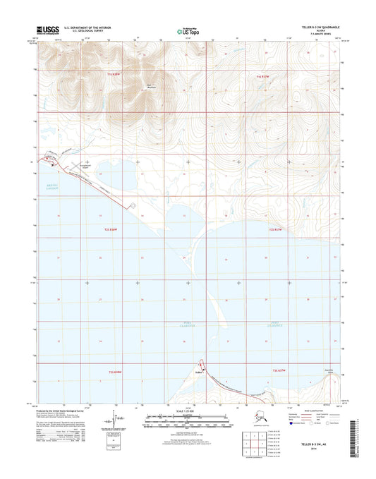 Teller B-3 SW Alaska US Topo Map Image