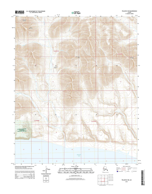 Teller B-5 NE Alaska US Topo Map Image