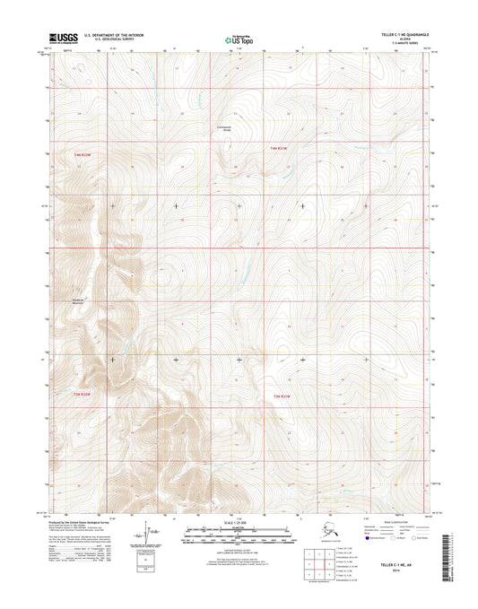 Teller C-1 NE Alaska US Topo Map Image