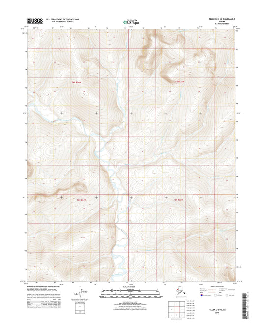 Teller C-2 NE Alaska US Topo Map Image