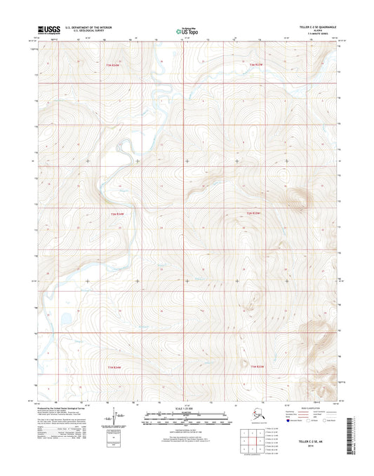 Teller C-2 SE Alaska US Topo Map Image