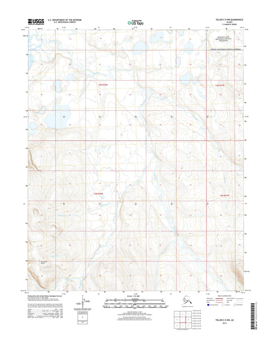 Teller C-5 NW Alaska US Topo Map Image