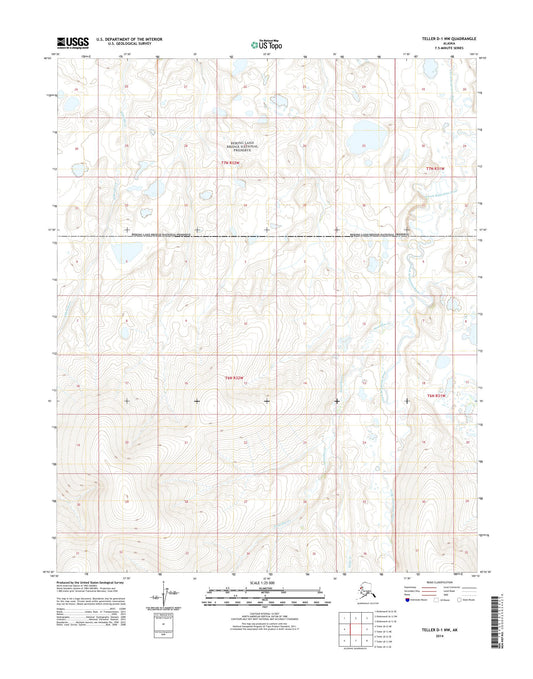 Teller D-1 NW Alaska US Topo Map Image