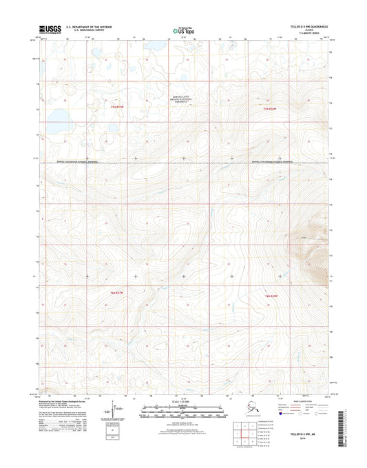 Teller D-3 NW Alaska US Topo Map Image