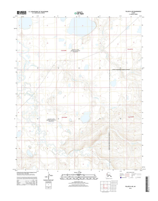 Teller D-4 NE Alaska US Topo Map Image