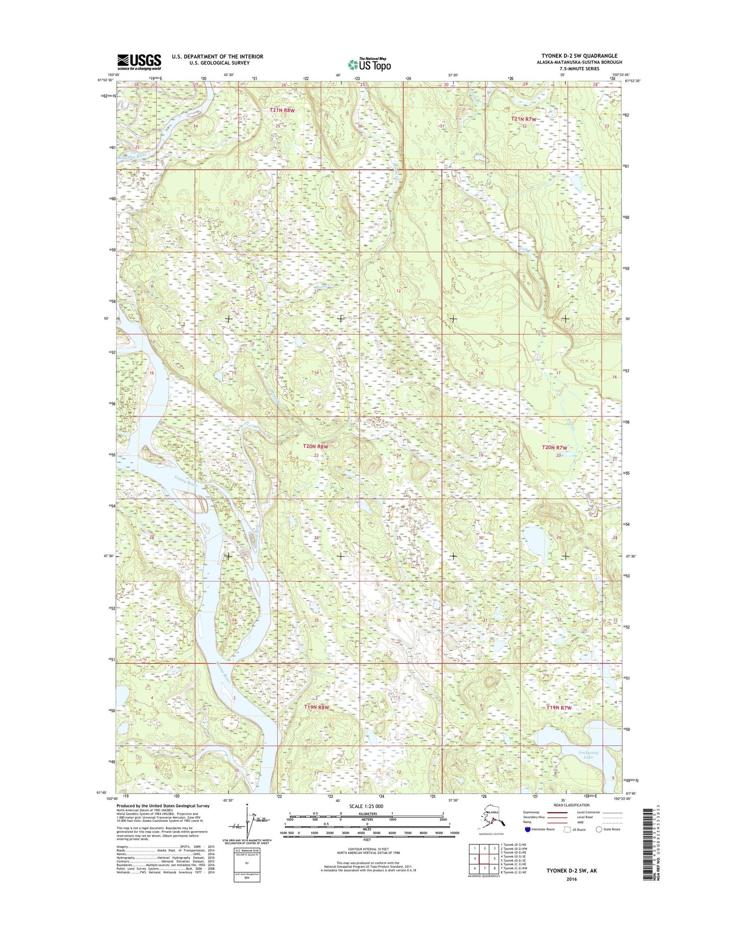 Tyonek D-2 SW Alaska US Topo Map Image