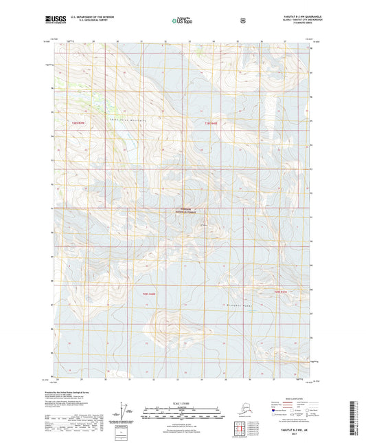 Yakutat B-2 NW Alaska US Topo Map Image