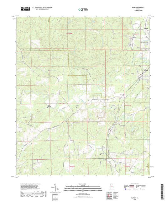Aldrich Alabama US Topo Map Image