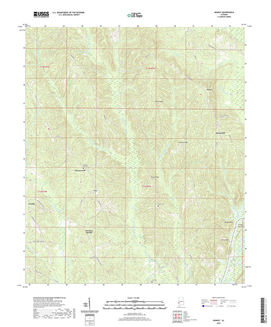 Ararat Alabama US Topo Map Image