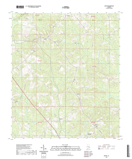 Ariton Alabama US Topo Map Image