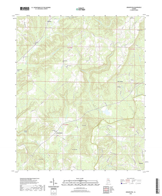 Arkadelphia Alabama US Topo Map Image