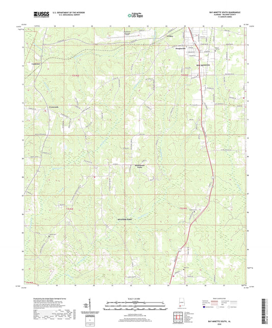 Bay Minette South Alabama US Topo Map Image