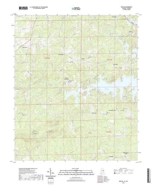 Beulah Alabama US Topo Map Image