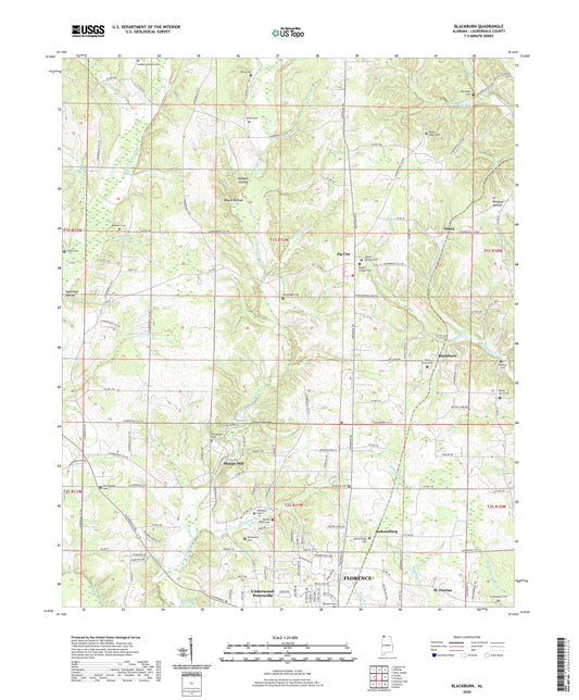 Blackburn Alabama US Topo Map Image