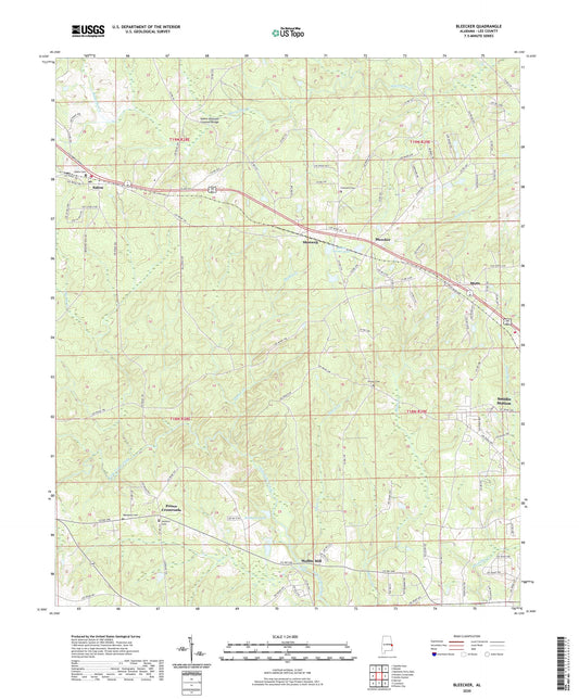 Bleecker Alabama US Topo Map Image