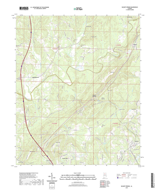 Blount Springs Alabama US Topo Map Image