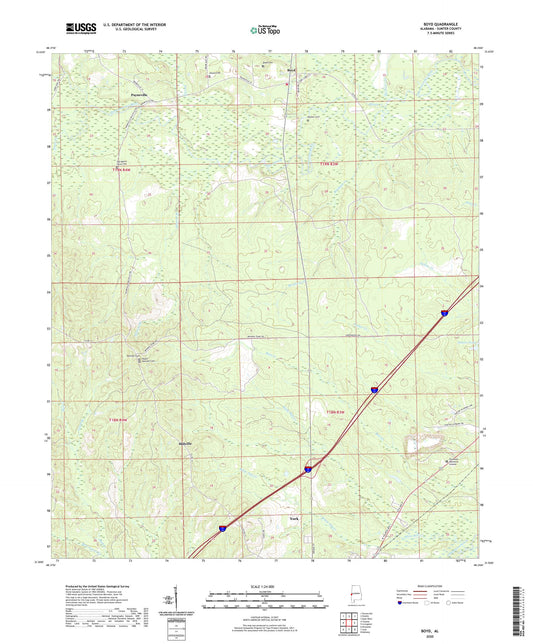 Boyd Alabama US Topo Map Image