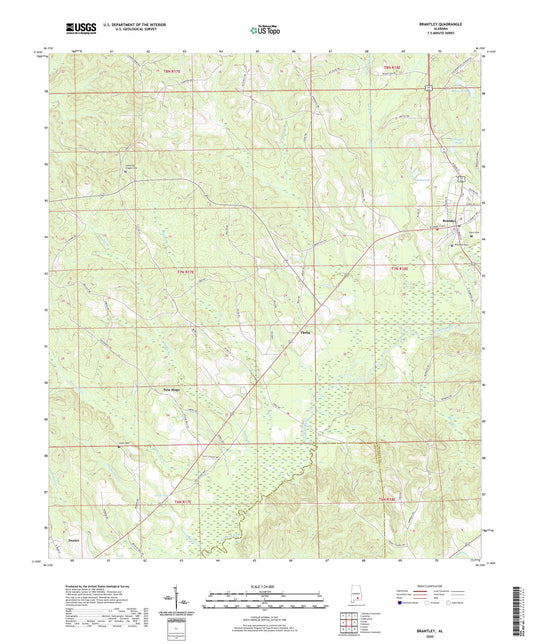 Brantley Alabama US Topo Map Image