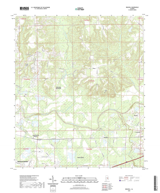 Brassell Alabama US Topo Map Image