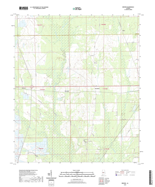 Browns Alabama US Topo Map Image