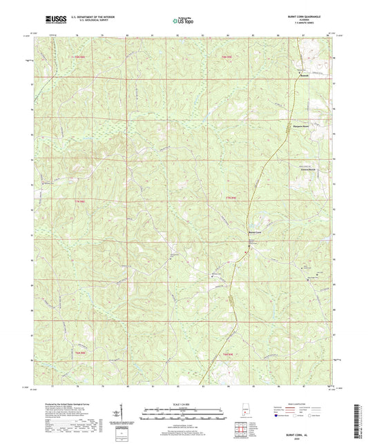 Burnt Corn Alabama US Topo Map Image