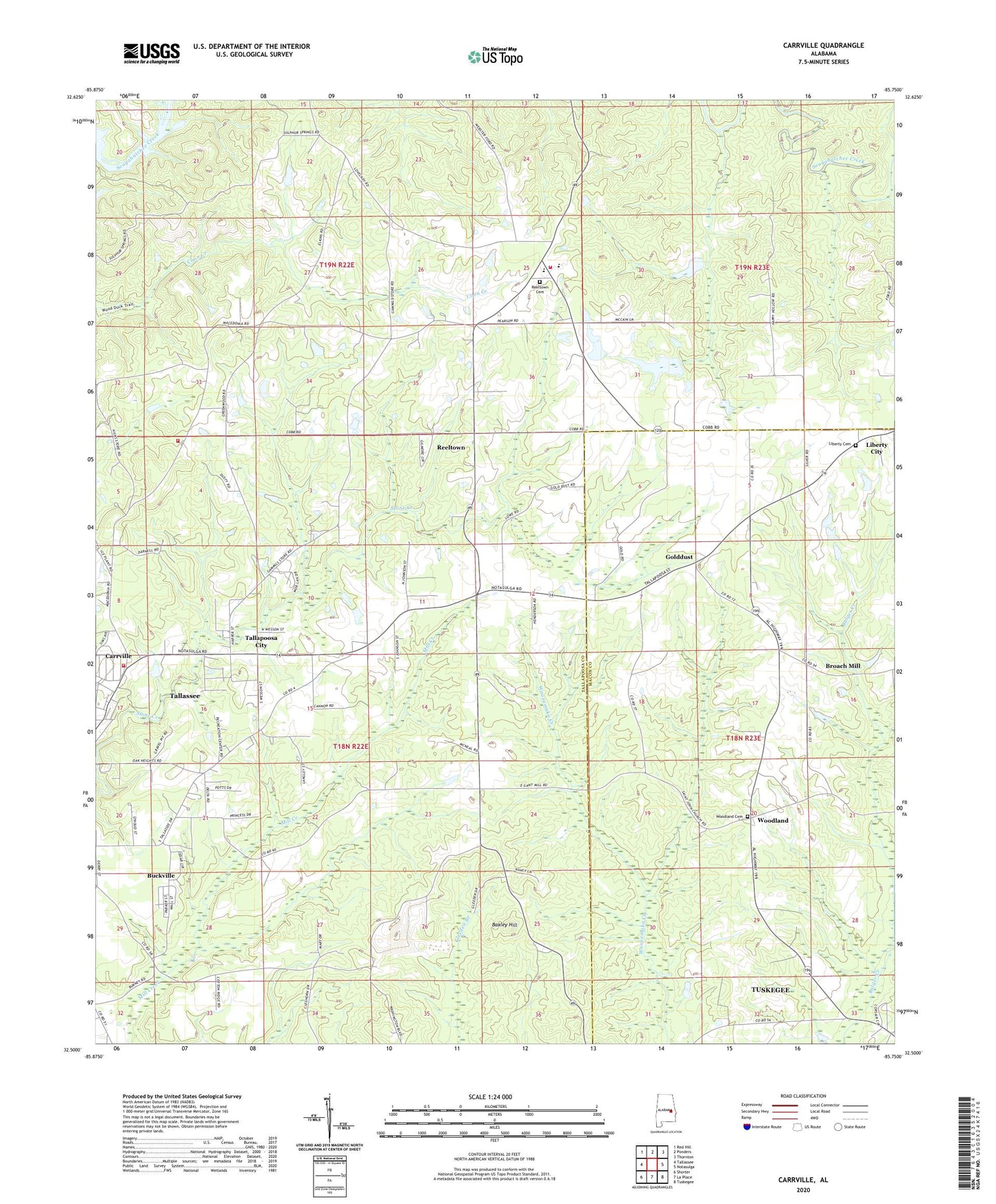 Carrville Alabama US Topo Map Image