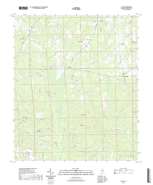 Claud Alabama US Topo Map Image