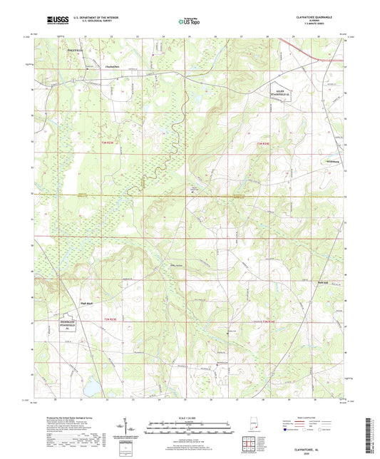 Clayhatchee Alabama US Topo Map Image