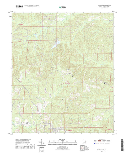 Clayton North Alabama US Topo Map Image