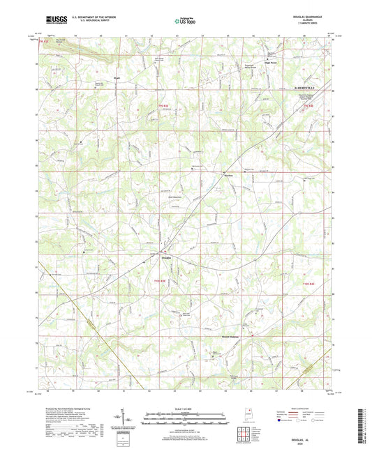 Douglas Alabama US Topo Map Image