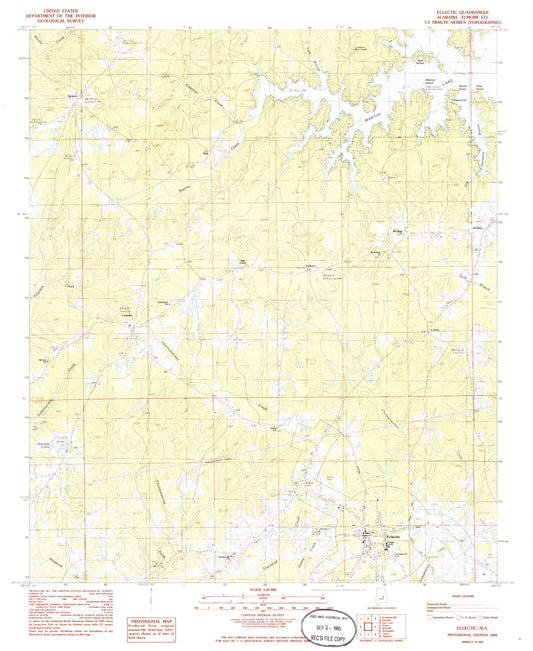 Classic USGS Eclectic Alabama 7.5'x7.5' Topo Map Image