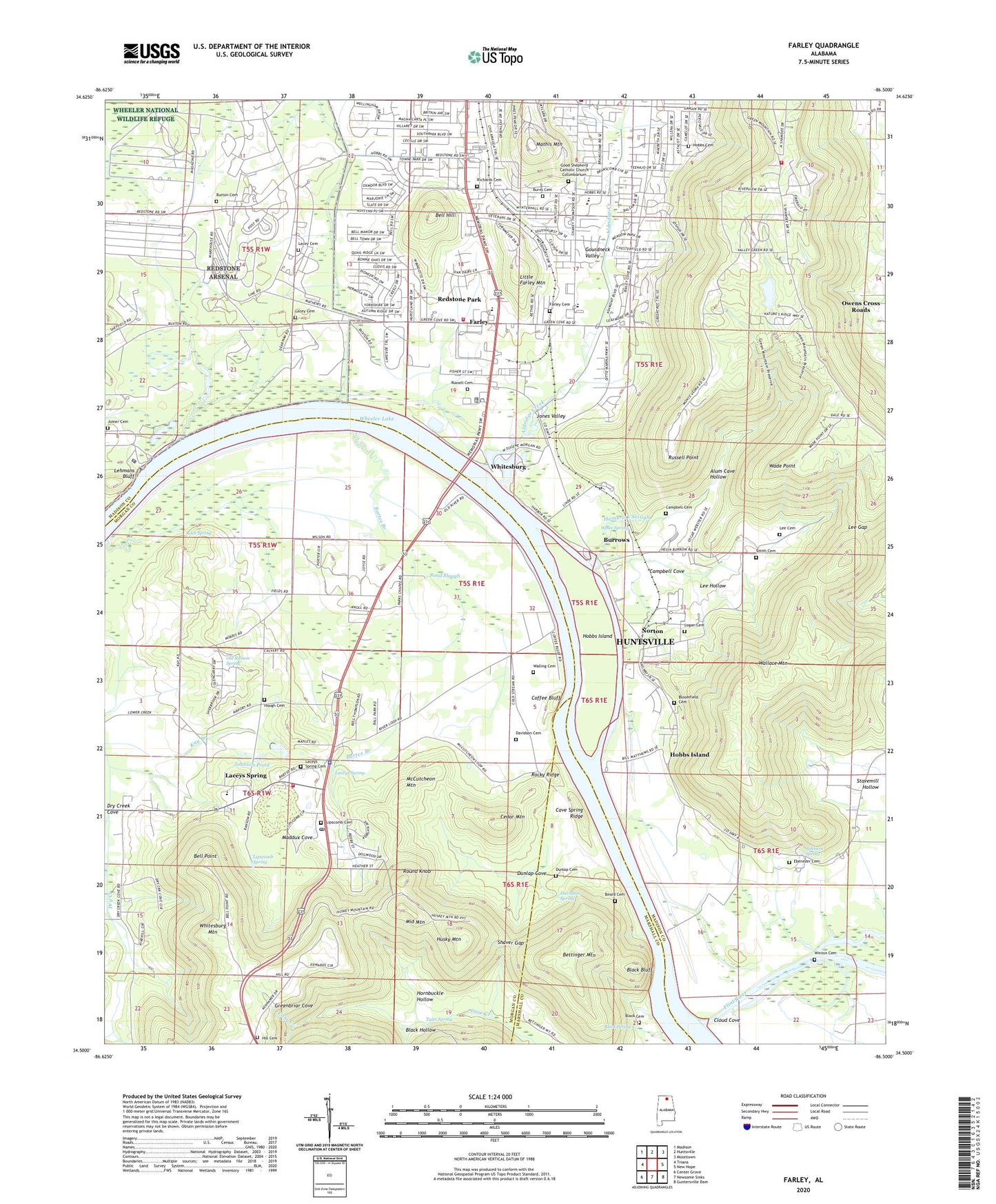 Farley Alabama US Topo Map Image