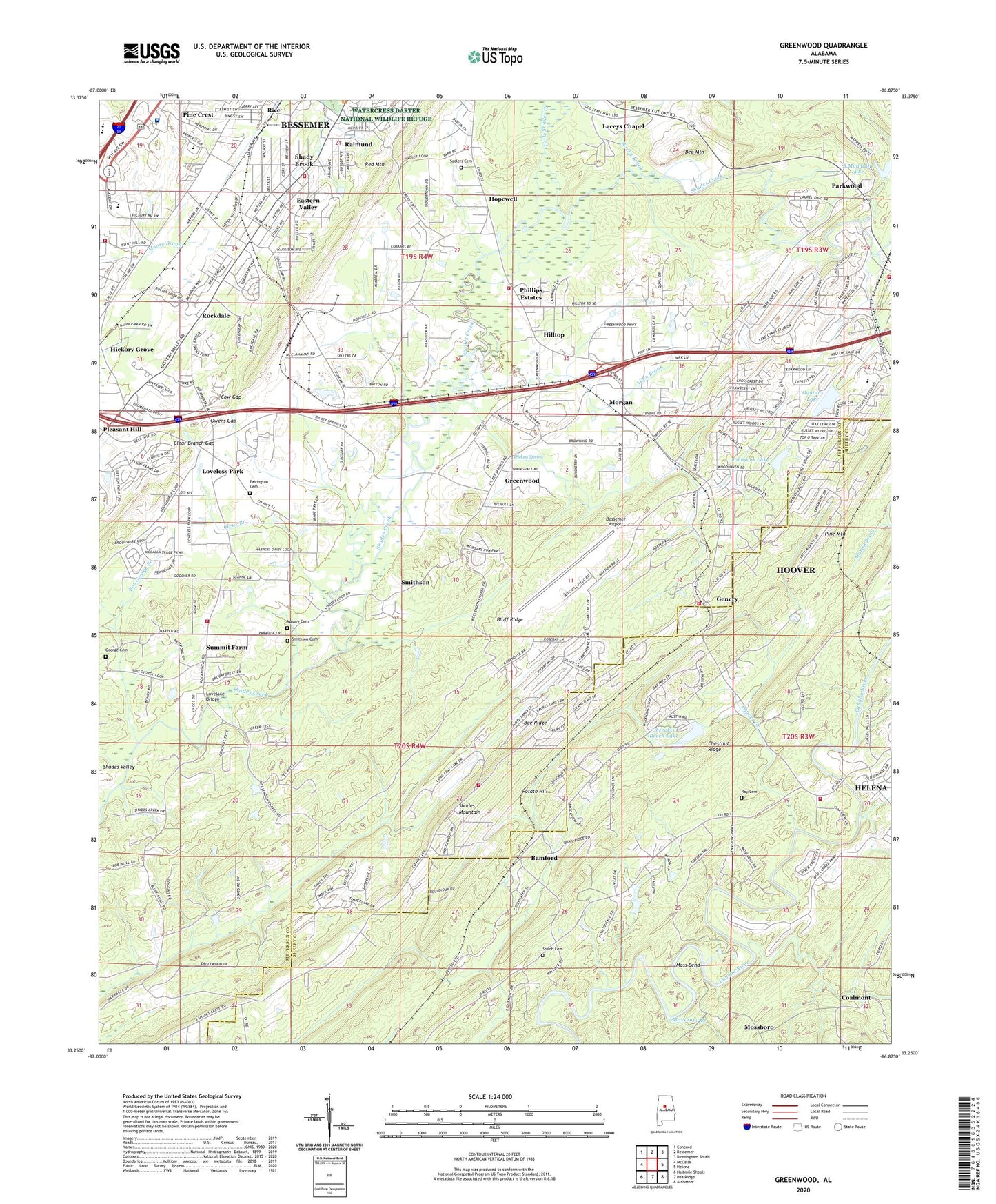 Greenwood Alabama US Topo Map Image
