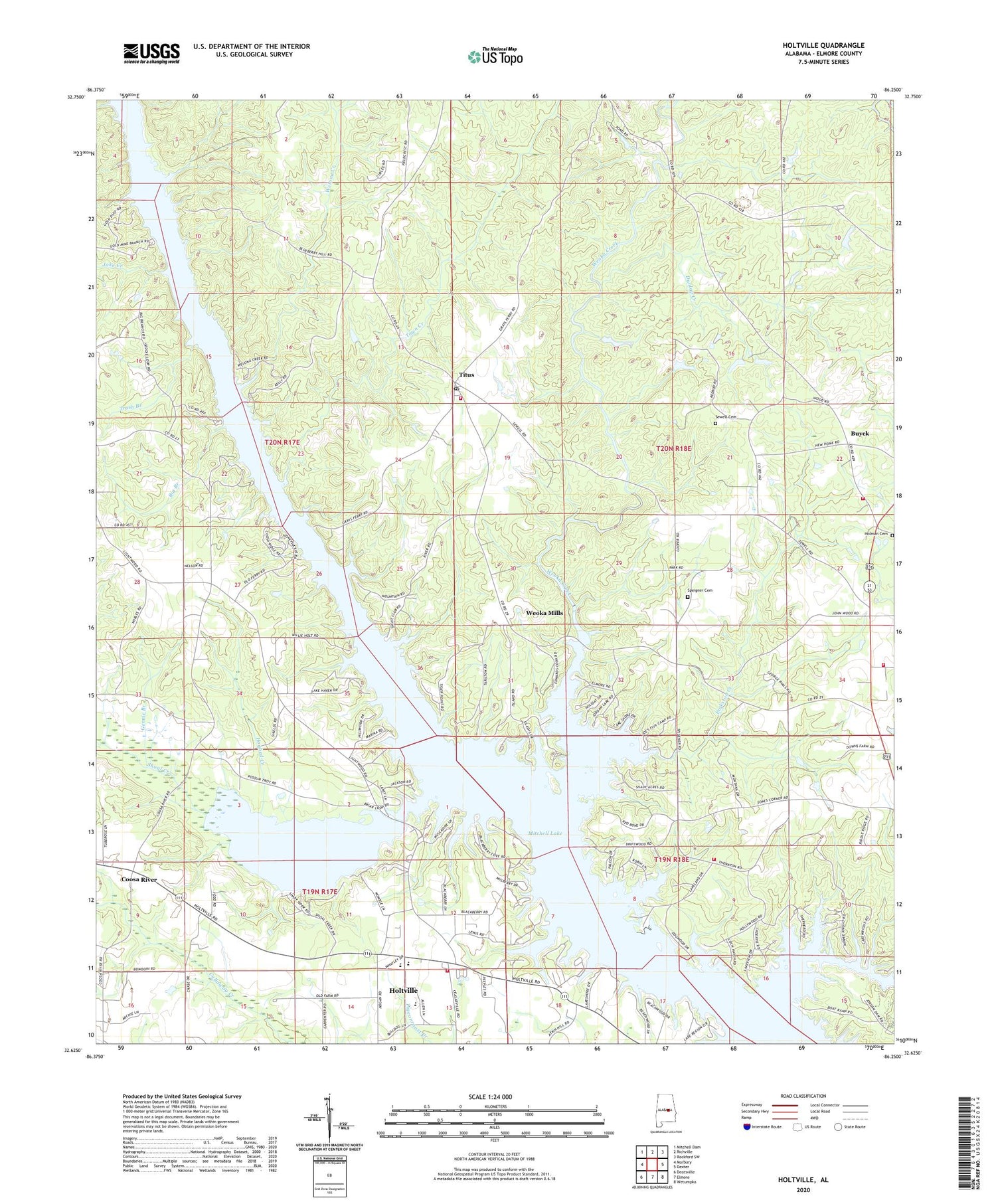 Holtville Alabama US Topo Map Image