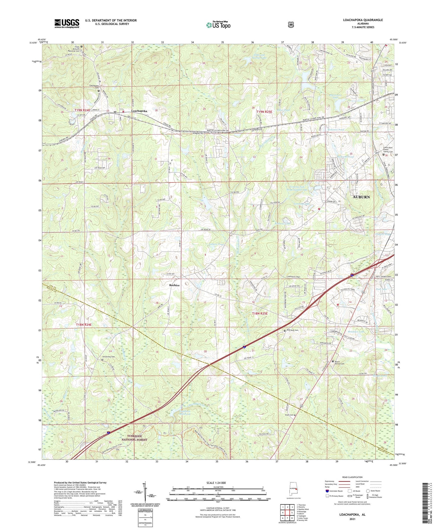 Loachapoka Alabama US Topo Map Image