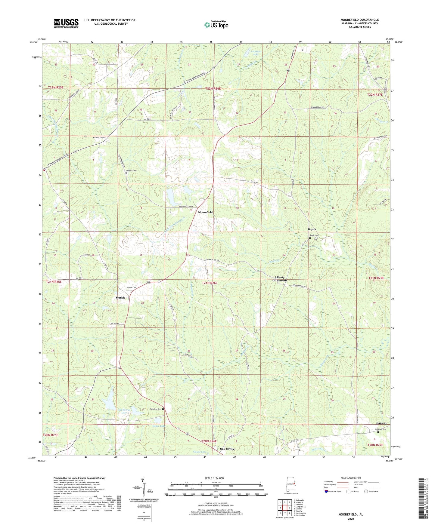Moorefield Alabama US Topo Map Image