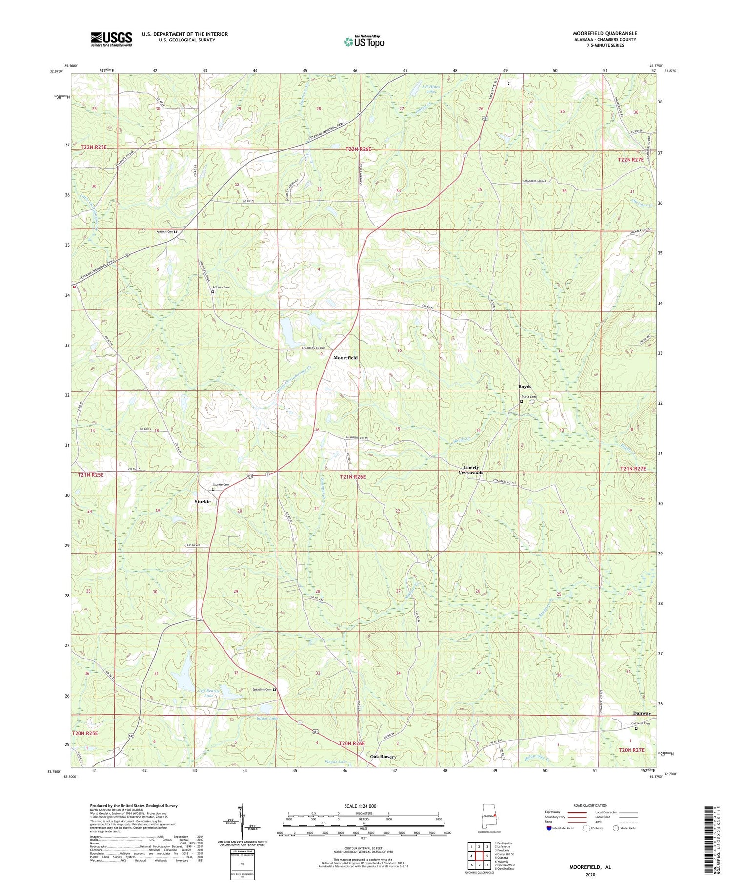 Moorefield Alabama US Topo Map Image