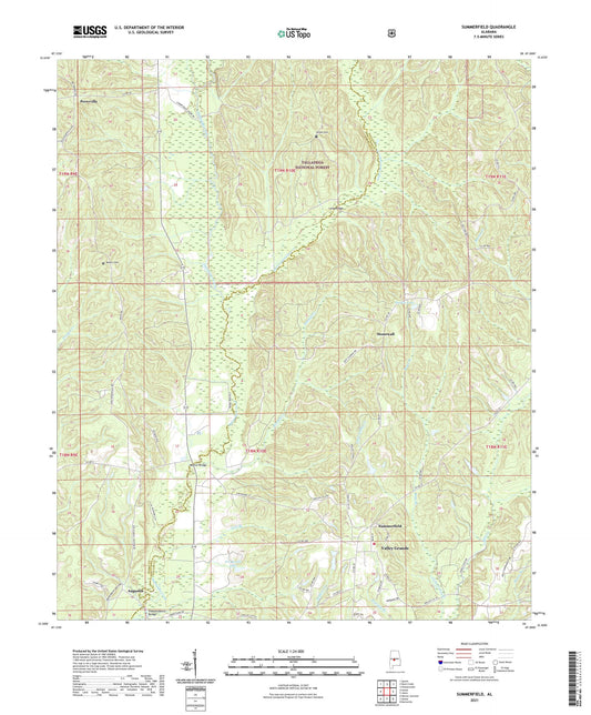 Summerfield Alabama US Topo Map Image