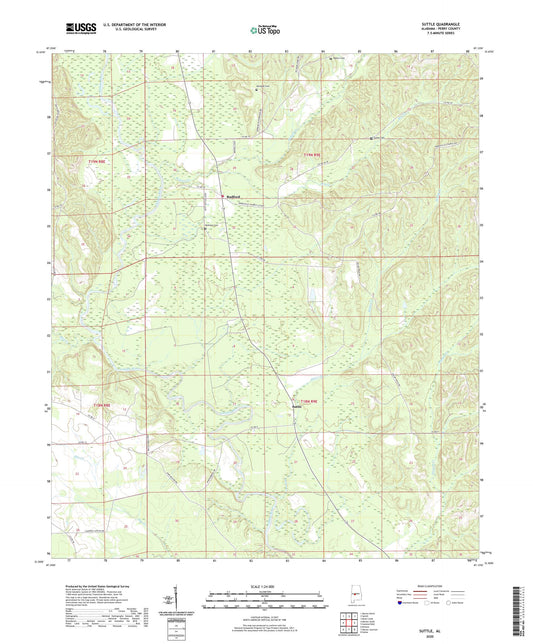 Suttle Alabama US Topo Map Image