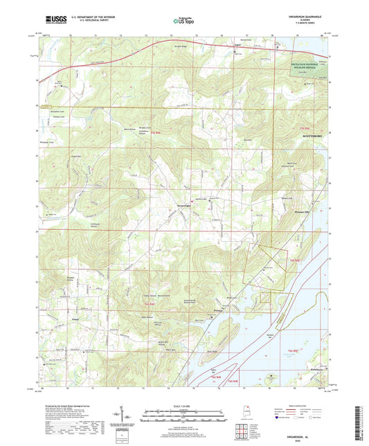 Swearengin Alabama US Topo Map Image