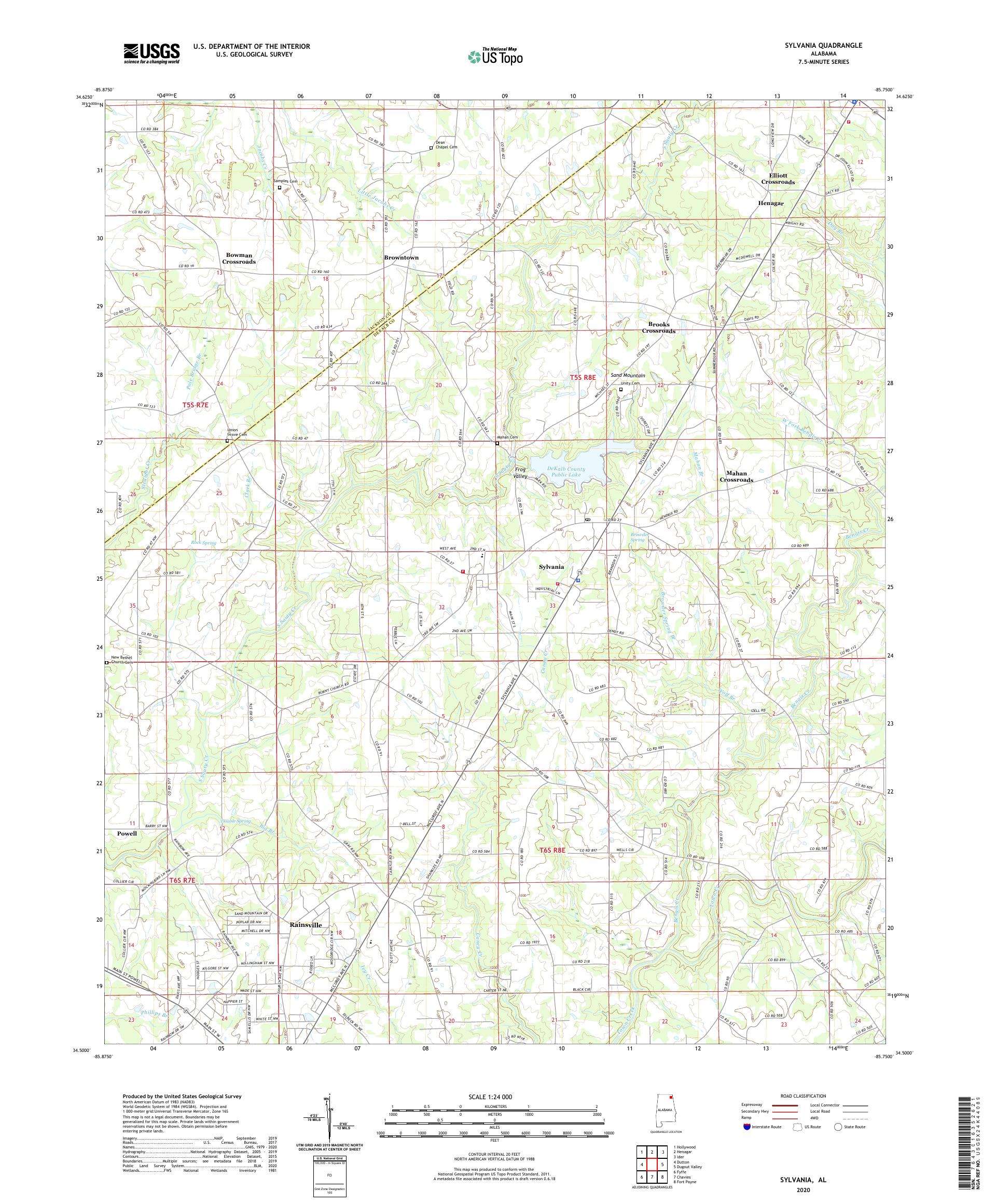 Sylvania Alabama US Topo Map – MyTopo Map Store