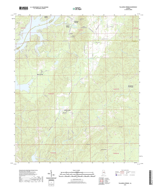 Talladega Springs Alabama US Topo Map Image