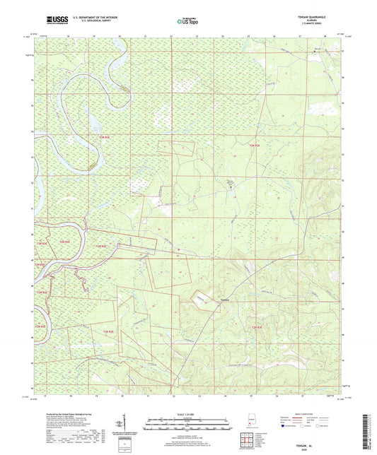 Tensaw Alabama US Topo Map Image