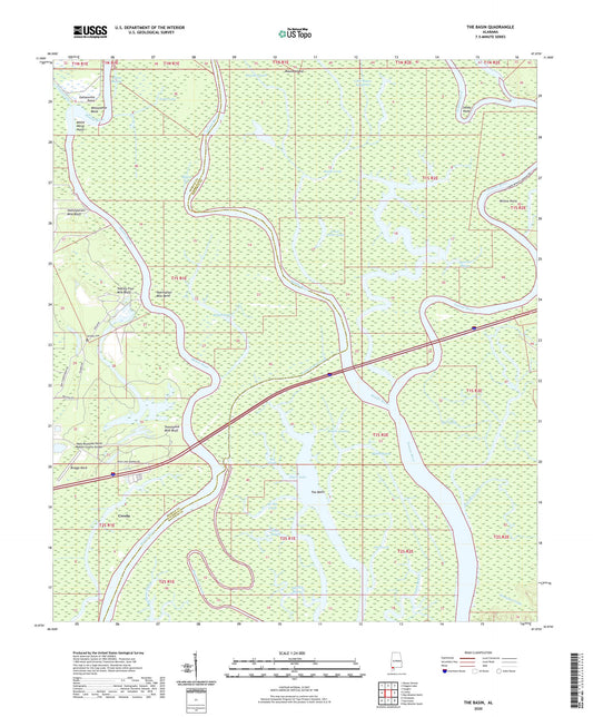 The Basin Alabama US Topo Map Image