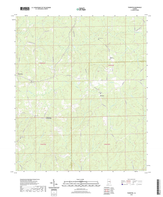 Thornton Alabama US Topo Map Image
