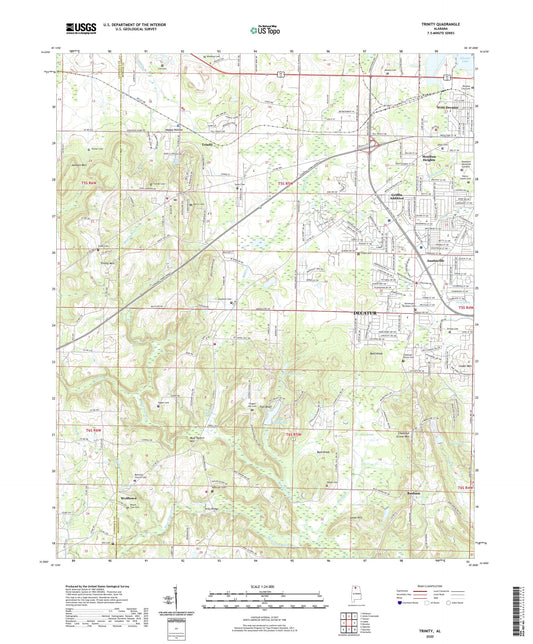 Trinity Alabama US Topo Map Image