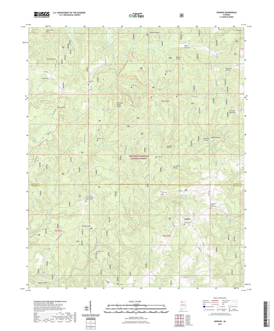 Upshaw Alabama US Topo Map Image