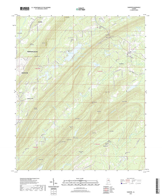 Vandiver Alabama US Topo Map Image